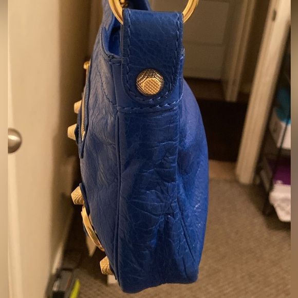 Balenciaga mini crossbody bag in royal blue. - Picture 10 of 12